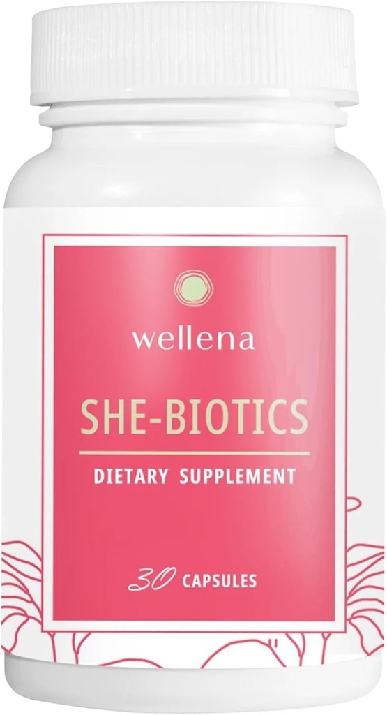 Wellena She-Biotics de Magdalena TENIDO 30 Capsules, 30 Servimientos