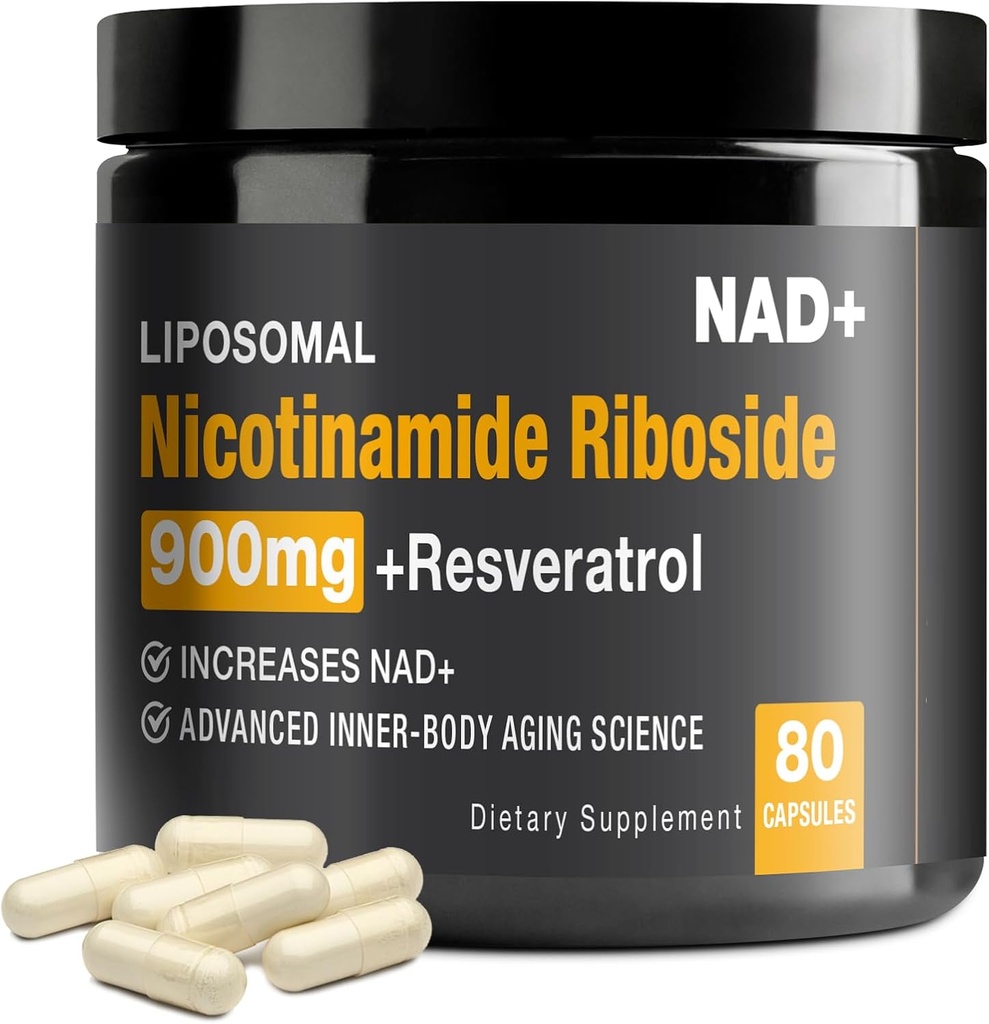 NAD+ Suplemento - NAD+ con Nicotinamide Riboside (NR) y Resveratrol Quercetin 900mg, USA-063-0911XL-115NAD