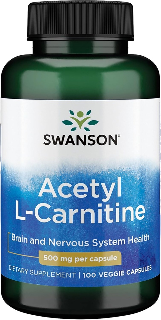Acetyl L-Carnitine 500 mg 100 cápsulas por Swanson Premium
