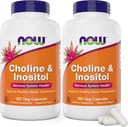 Ahora Choline " Inositol, 180 cápsulas vegetarianas (Pack of 2)