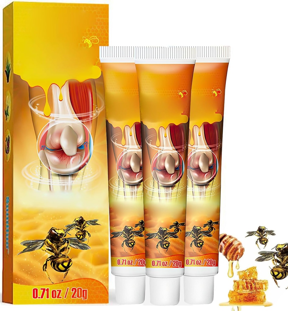 Dragon Honor 3PCS Beevenom New Bee Venom Gel profesional, Joint &amp; Muscle Soothing Bee Venom Cream, New Bee Venom Cream