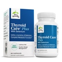 Terry Naturally Thyroid Care Plus - Suplemento de Ayuda Tiroides - Suplemento dietético para la energía y el cuidado del cabello saludable - L-Tyrosine &amp; Selenium - 60 cápsulas
