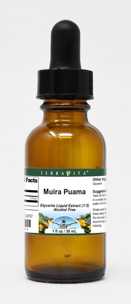 Muira Puama Glycerite Liquid Extract (1:5) - No Flavor (1 oz, ZIN: 522757) - 3 Pack