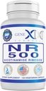 Fórmulas Genex NR Nicotinamide Riboside 500mg/Serving (120 cápsulas) NAD+ Precursor para el envejecimiento saludable - GMP-Certified, Non-GMO, Gluten-Free, Vegetarian (1 paquete)