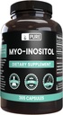 Ingredientes originales puros Myo-Inositol (365 capsules) No hay magnesio o rifles de arroz, siempre puros, lab verificados