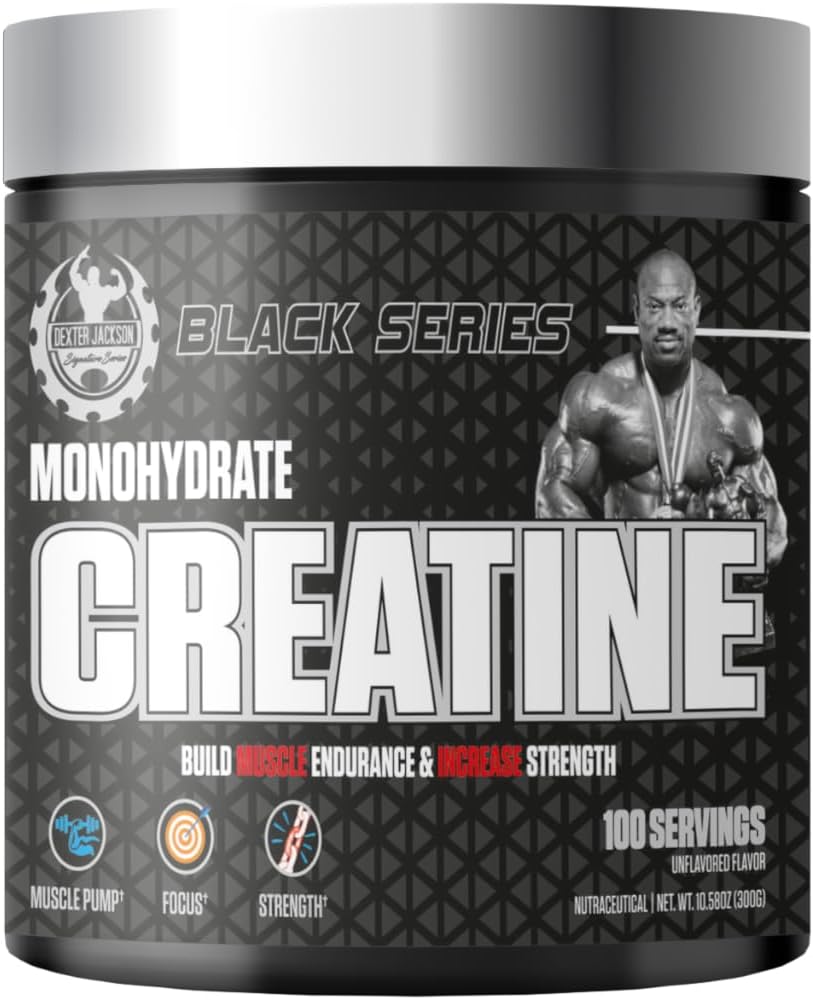 Black Series Monohydrate Creatine TEN 300g ANTE 100 Servings TEN Premium Creatina micronizada para la fuerza, Crecimiento muscular y recuperación