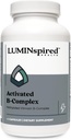LUMINSPIRED Health Activated Vitamin B Complex with Vitamin C & Biotin, All Vitamin B Dietary Supplement for Immune Support, Metabolism, Antioxidant, Mood & Energy, Gluten Free, Vegan - 90 Condes