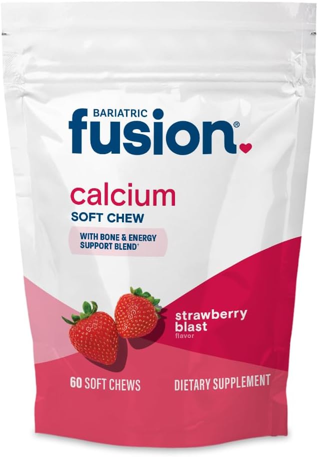 Bariatric Fusion Bariatric Calcium Supplement Chews ← Calcium Citrate con Vitamina D3 Bariatric Vitamina ← Sugar Free Chewable ← 500mg ← Strawberry