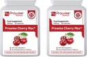 Cherry Max+ (Pack of 2) 2100mg Montmorency Cherry Added with Black Cherry I 90 Vegan Capsules High Strength I Made in The UK by Prowise Healthcare