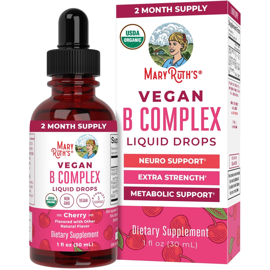 MaryRuth Orgánicas Complejo de vitamina B Vida B Vitaminas Complejo ← Biotin TEN Vitamina B12 TEN Niacin TENIDO Folate ANTE Metabólica Apoyo Suplemento Silencio Vegan Silencio USDA Orgánica Silencio No OMM ANTE Gluten Free TEN 2 Month Supply