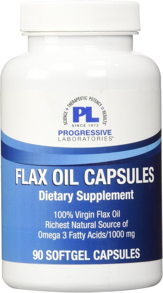 Progresiva Laboratorios de Aceite de Flax Suplemento, 1000 mg, 90 Conde