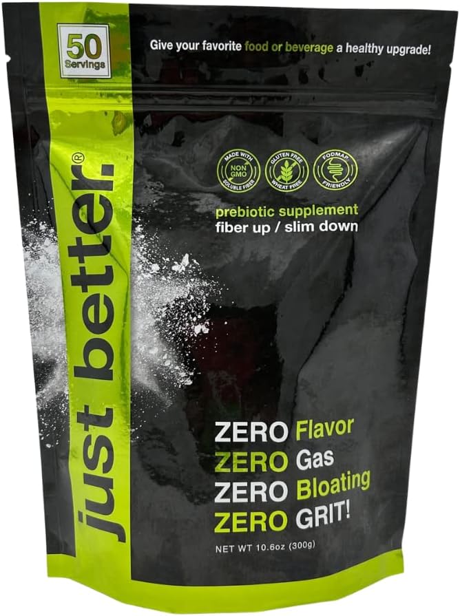 Suplemento de fibra prebiótica para un Gut saludable ¦ Fiber Powder con Zero Grit Zero Taste y sin Bloating o Gas TENIENDO Full Faster ANTE Keto Non-GMO Gluten Free Vegan 50 Servings