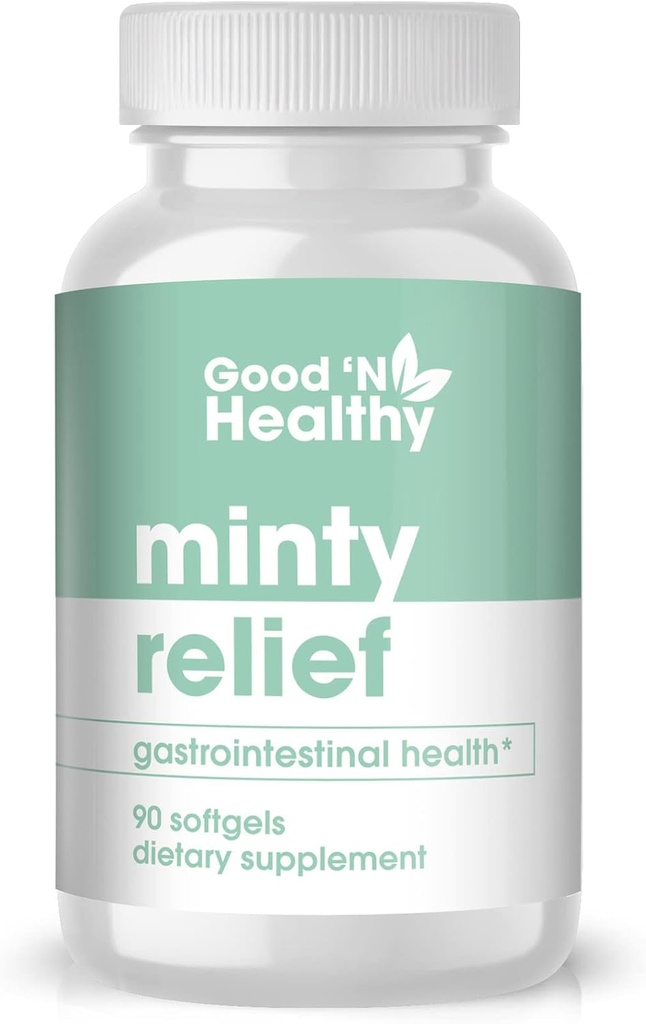 Good 'N Healthy Minty Relief Peppermint Oil Softgels, Suplemento para Natural Digestive Comfort, 3 Month Supply