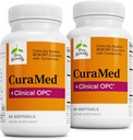 Terry Naturalmente CuraMed + Clínico OPC - Suplemento de la Curcumina con el extracto de semillas de uva francés - Cerebro, Prostata " Apoyo a la salud del hígado - Suplemento con Ar-Turmerone - 60 Softgels (2 Pack)