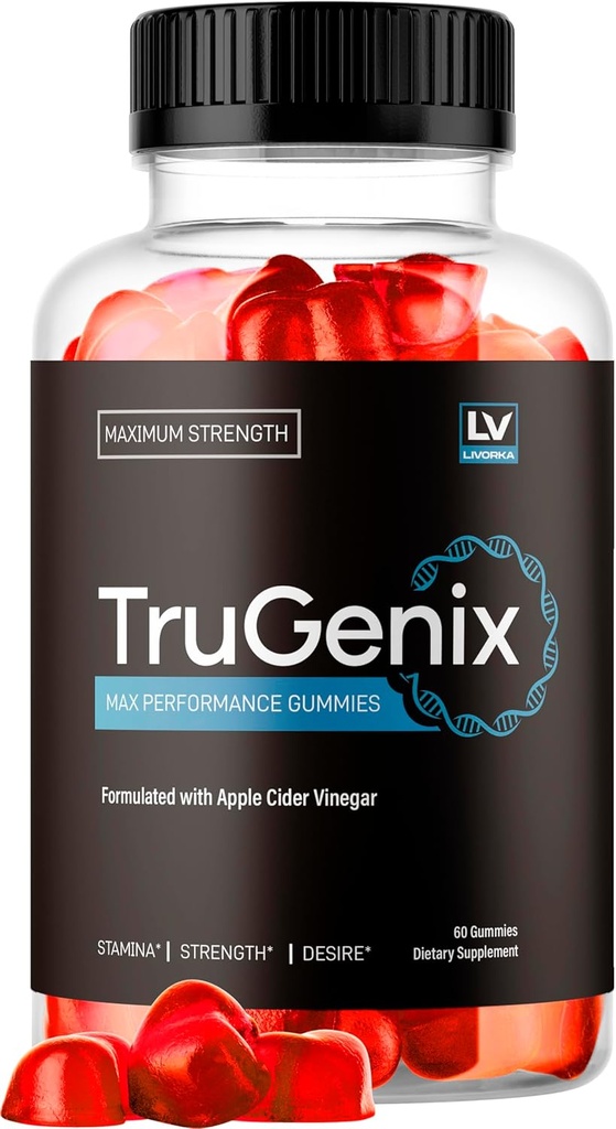 TruGenix Gummies, TruGenix Gummies for Men, Official TruGenix Gummies Advanced Fórmula, TruGenix ACV Gummies, TruGenix Support Suplemento Gummies, Fórmula Premium, 60 Gummies por 1 Mes