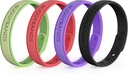 Pulseras repelentes de mosquitos, 4 Pack Silicone Bandas repelentes de mosquitos con DEET Bandas de insectos libres, naturales y resistentes al agua para niños y adultos, Protección de viaje al aire libre (Black ventajaRed indulgente con Green)