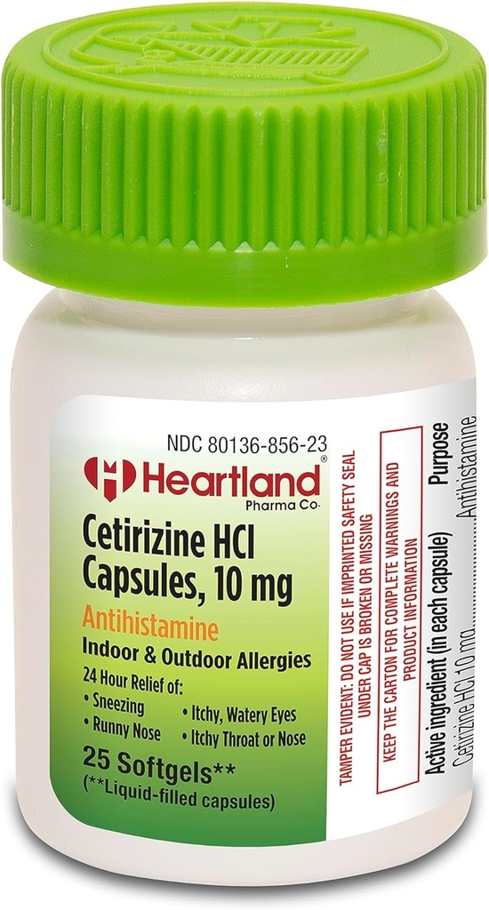 Cetirizine HCI 10mg ← Alivio de la Alergia Silencio Antihistamine Softgels Silencio Cetirizine para las Alergias Estacionales