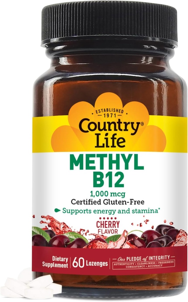 Country Life Methyl B-12 Capsules, 1000 Mcg, 60 Conde