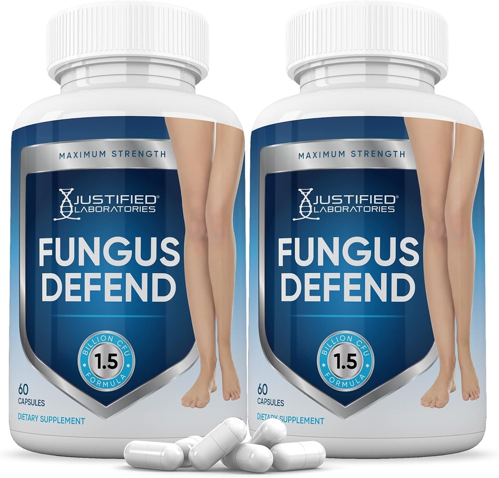 Laboratorios Justificados (2 Pack) Fungus Defend Pills 1.5 Billion CFU Probiotic 120 Capsules