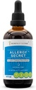 Allergy Secret Alcohol-Free Extract, Tincture, Glycerite Rosemary, Mullein Leaf, Marshmallow, Stinginging Nettle, Eyebright. Apoyo a la alergia/congestión (4 FL OZ)