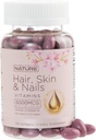 Hair Skin and Nails Vitamins – 5000mcg Biotin with Vitamin C, E, Collagen, Hyaluronic Acid, Argan & Coconut Oil – Luscious Hair Growth & Radiant Skin Supplement for Women – 120 Softgels