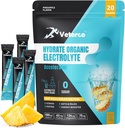 Hidration Electrolyte Powder, Electrolyte Drink, Hydration Supplement Drink Mix, Hydration Packets with Vitamin & Mineral, Keto Friendly, Vegan, Non-GMO, No Sugar, Pineapple Flavor (20 Sticks)