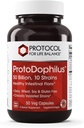 PROTOCOLO PARA LA BALANCE DE VIDA - ProtoDophilus - 50 Billones, 10 Strains - Flora Probiótica Intestinal Saludable para apoyar Función Digestiva y Salud Inmune - 50 cápsulas de veg