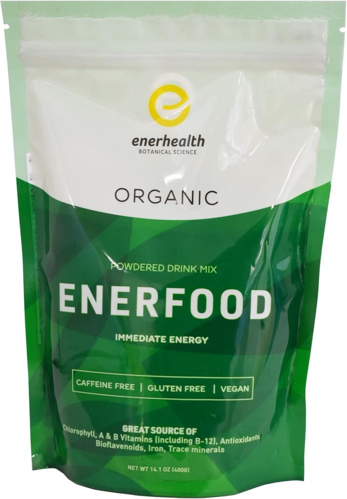 Botanicals Enerfood Powdered Drink Mix – Blend of 20 Organic Superfoods Rich in Chlorophyll, Vitamins, Antioxidants, Bioflavonoids, Iron, and Minerals for Detox, Energy, Wellness – 14.1 oz
