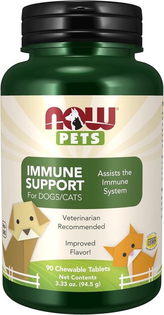 AHORA Pet Health, Immune Support Supplement, Formulated for Cats & Dogs, NASC Certificado, 90 Chewable Tablets