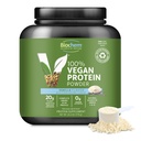Biochem Vegan Protein Powder, 20g Proteína pura de base vegetal por ser, guisantes orgánicos, cáñamo &amp; arándano, libre de soja, libre de gluten, vainilla, 1,5 lb