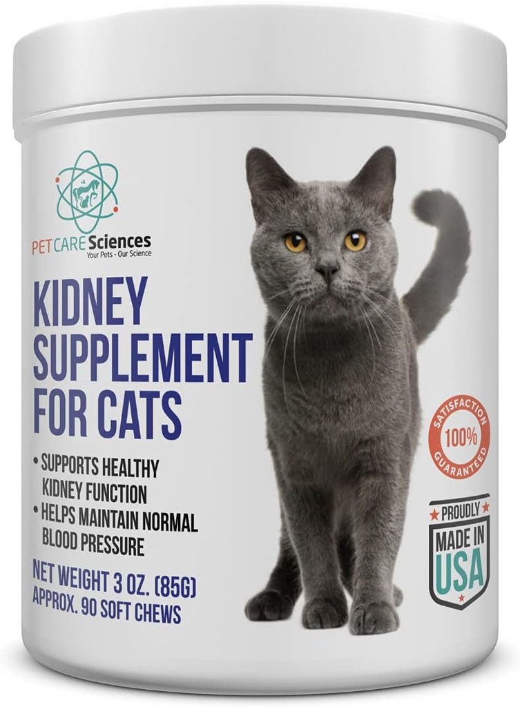 Aproximadamente 90 Servidores Cat Kidney Support Chews - Feline Kidney Restore - Renal Cat Treats - Cats Kidney Support Suplemento - Urinary Tract Irritations Control for Cat - Made in The USA
