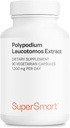 Supersmart - Polypodium Leucotomos Extracto 1000 mg por día (Suplemento PLE) - Protección de la piel " Salud - Fórmula antioxidante - Fern Extract  Gluten Free - 90 cápsulas vegetarianas
