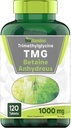 TMG Suplemento 1000mg (Betaine Anhydrous) 120 Tablets  Better Than Betaine HCL* ← Homocysteine Support* ← Trimetilglycine ← No GMO, Made in The USA!