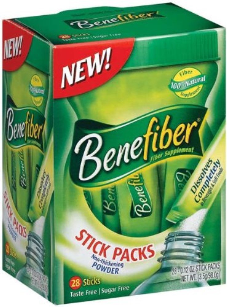 Benefiber Fiber Sugar-Free On the Go Stick Packs, Unflavored, 28 ea (Pack of 9)