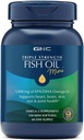 GNC Triple Strength Fish Oil Mini Omega 3 Suplemento, 1000mg EPA y DHA, soporta corazón, cerebro, piel, ojo y salud conjunta, 120 Mini Softgels