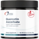 Designs for Health Quercetin-Ascorbate Powder - 240mg QuerceSOL™ Supplement - Vitamin C to Help Support Normal Histamine Response - Easy Drink Add-in, Vegan (77 Servings / 100g)