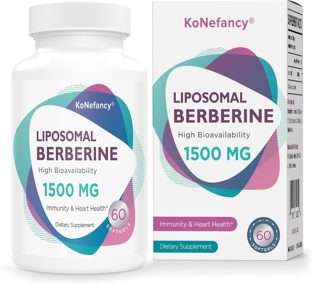 Bereberina HCL Suplemento 1500mg - Tercero Testado, Alta Bioavailabilidad Liposomal Bereberina Capsules para Mujeres y Hombres, Activador AMPK