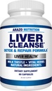 Arazo Nutrition Liver Cleanse Detox " Repair Formula – Milk Thistle Herbal Support Suplemento: Silymarin, Beet, Artichoke, Dandelion, Chicory Root