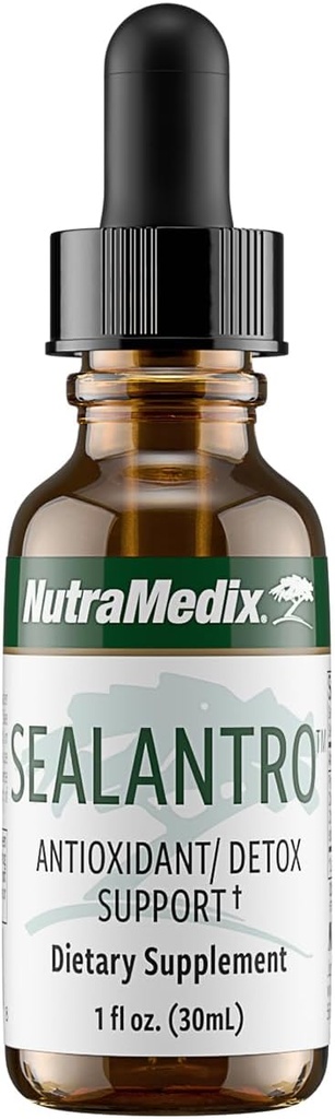 NutraMedix Sealantro - Body Detox Drops & Antioxidants Suplemento - Chlorella, Pacific Cold-Water Red Seaweed & Cilantro Extract - Herbal Detox Formula (1oz)