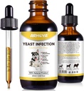 Tratamiento de la infección de levadura natural para perros - Ayudas a apoyar Alivio de Itch - Inflamación &amp; Más - Tratamiento de la infección de levadura de perros - Tratamiento de la infección del oído de perros - Alergía del perro