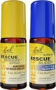 Day & Night Bundle, Bach RESCUE REMEDY Spray, Natural Stress Relief [y] RESCUE SLEEP Spray, Natural Sleep Aid - 2-Pk, Homeopathic Flower Essence, Vegan, 7mL Ea