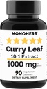 MonOHERB Curry Leaf Extracto 1000 mg - 90 cápsulas vegetarianas