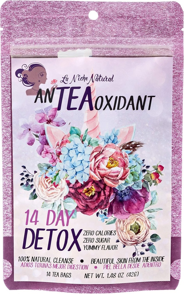 Detox y Limpieza Tea Vegan y Keto Friendly Te Desintoxicante Limpieza de Colon en Te Ayuda a Purificar tu Piel Libre de Acne Colon sano y Detox desde el interior - 14 Días