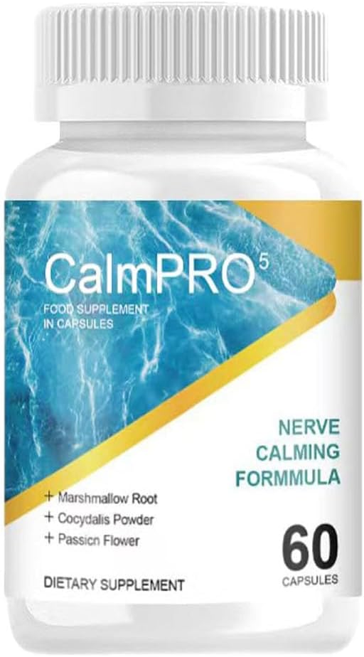 Calmpro5 Capsules Nerve, Suplementos Naturales L-theanine - Mejorar la calma Nerve(60 cápsulas)