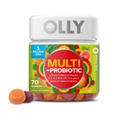 OLLY Multi + Probiótico Adulto Multivitamina Gummy, 1 billón de UF, Digestivo e Inmuno Apoyo Chewable Suplemento, Twist Tropical, 35 Day Supply - 70 Cuenta