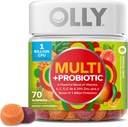OLLY Multi + Probiótico Adulto Multivitamina Gummy, 1 billón de UF, Digestivo e Inmuno Apoyo Chewable Suplemento, Twist Tropical, 35 Day Supply - 70 Cuenta