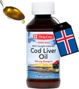 De La Cruz Cod Liver Oil Liquid - Puro aceite de pescado islandés de caza salvaje 4 FL OZ (118 mL)