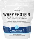 Lake Avenue Nutrition Whey Protein Plus Probiotics and Enzymes, Unflavored, 5 lb (2,27 kg)