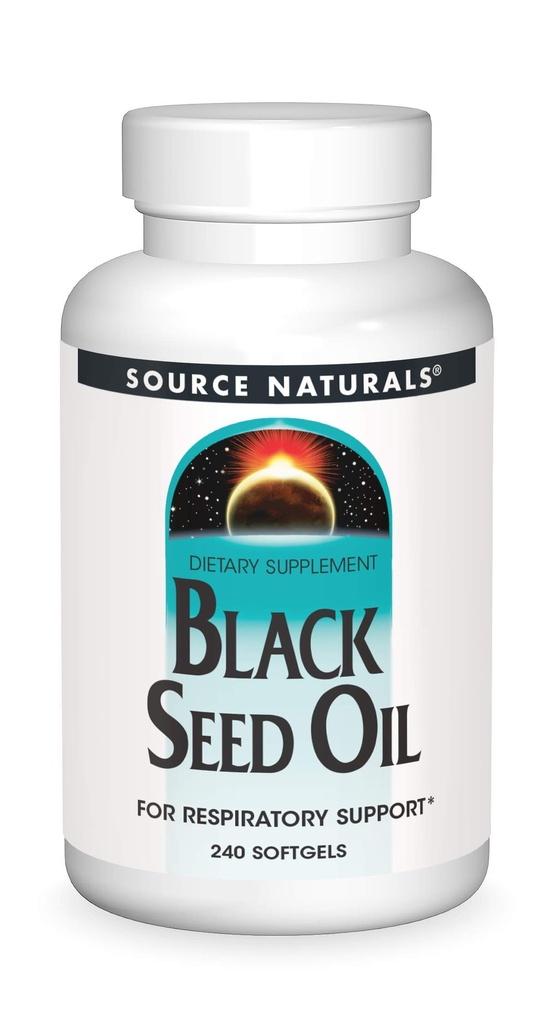 Fuente Naturales Aceite de semilla de comino negro para soporte respiratorio - 240 Softgels