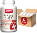 Jarrow Fórmulas 7-Keto DHEA 100 mg, Suplemento dietético para ácidos grasos y apoyo al metabolismo de carbohidratos, 30 cápsulas de verduras, fuente de 15-30 días, paquete de 12
